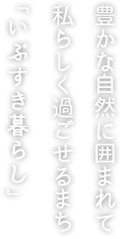 豊かな自然に囲まれて 私らしく過ごせるまち 「いぶすき暮らし」