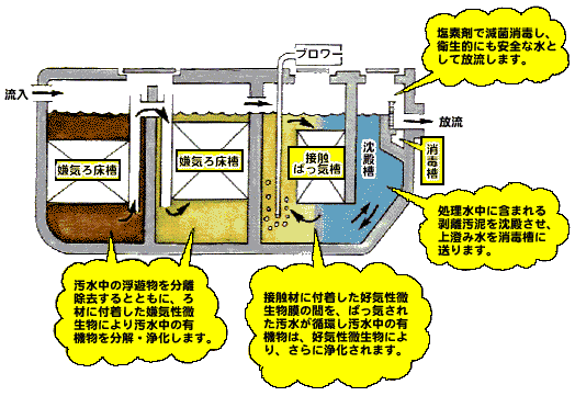 嫌気ろ床接触ばっ気方式図.png