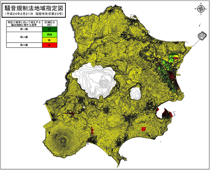 騒音規制法地域指定地図