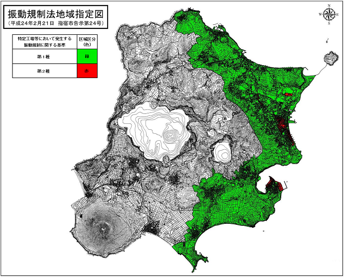 振動規制法地域指定地図